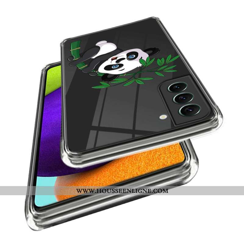 Coque Samsung Galaxy S24 5G Transparente Panda et Bambou