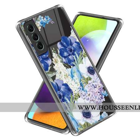 Coque Samsung Galaxy S24 5G Transparente fleurs