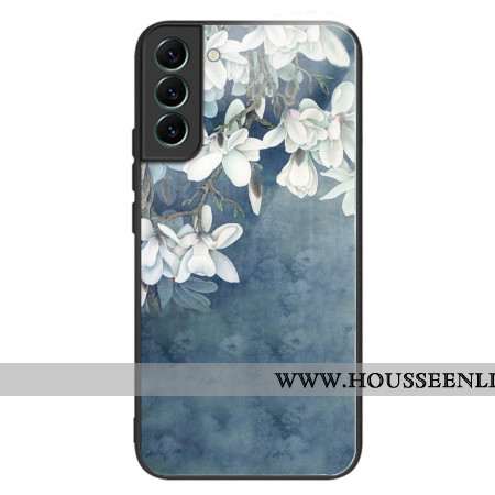 Coque Samsung Galaxy S24 5G Verre Trempé Magnolias