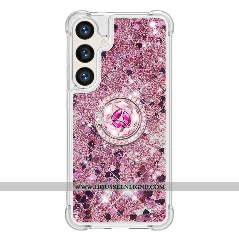 Coque Samsung Galaxy S24 5G avec Anneau-Support Paillettes