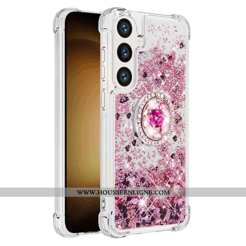 Coque Samsung Galaxy S24 5G avec Anneau-Support Paillettes