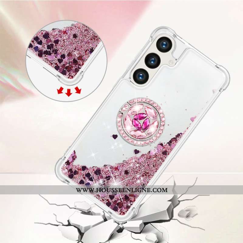 Coque Samsung Galaxy S24 5G avec Anneau-Support Paillettes