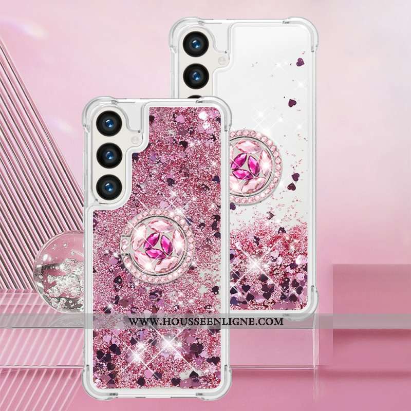 Coque Samsung Galaxy S24 5G avec Anneau-Support Paillettes