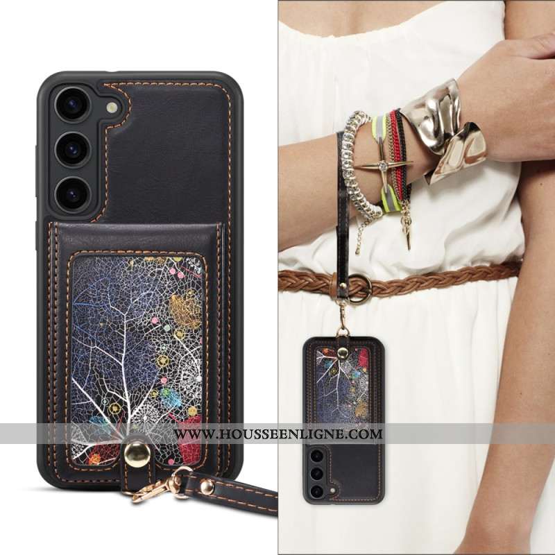 Coque Samsung Galaxy S24 5G avec Porte-Carte et Bandoulière