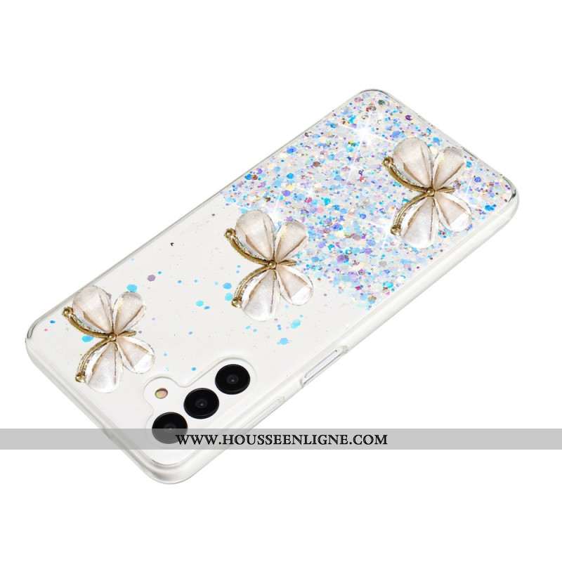 Coque Samsung Galaxy S24 FE Phosphorescente Papillons 3D