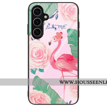 Coque Samsung Galaxy S24 FE Verre Trempé Flamant Rose