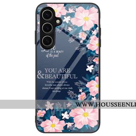 Coque Samsung Galaxy S24 FE Verre Trempé Fleurs Roses