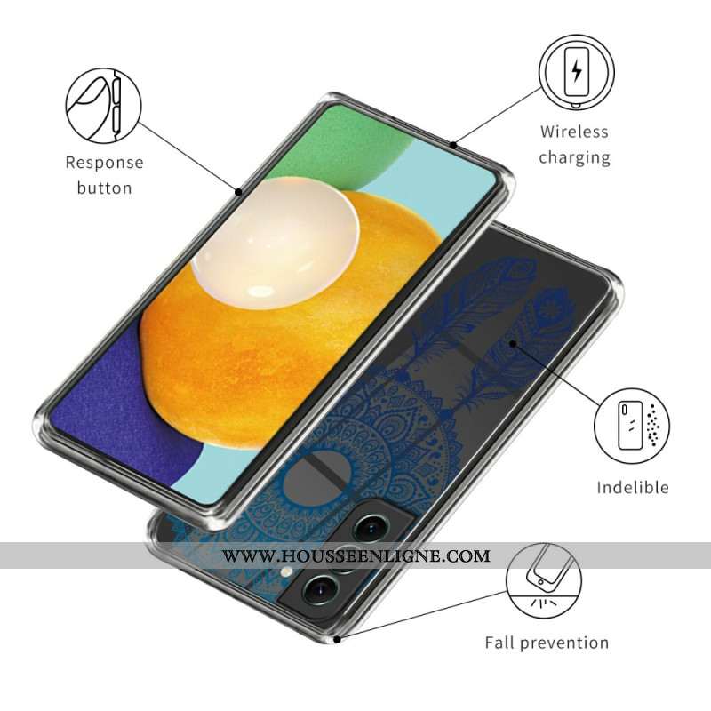 Coque Samsung Galaxy S24 Plus 5G Attrape-Rêves Bleu