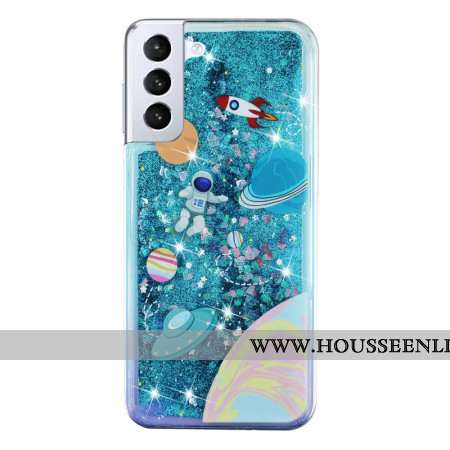 Coque Samsung Galaxy S24 Plus 5G Liquide à Paillettes Univers