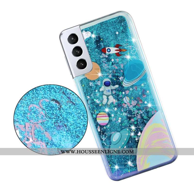 Coque Samsung Galaxy S24 Plus 5G Liquide à Paillettes Univers