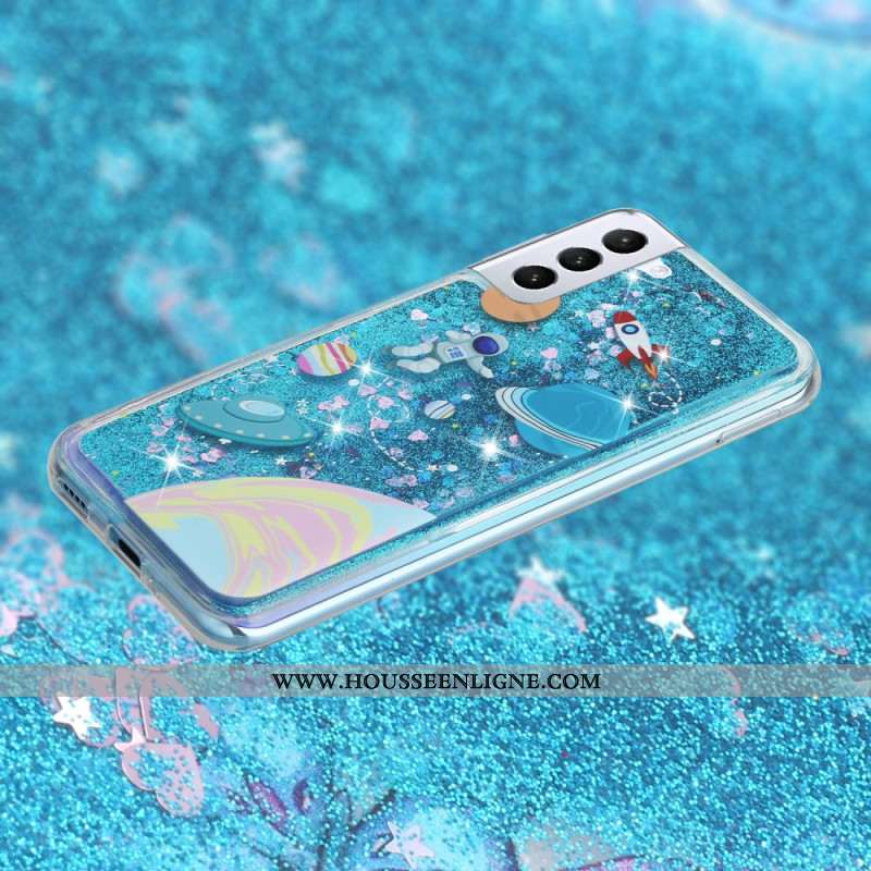 Coque Samsung Galaxy S24 Plus 5G Liquide à Paillettes Univers