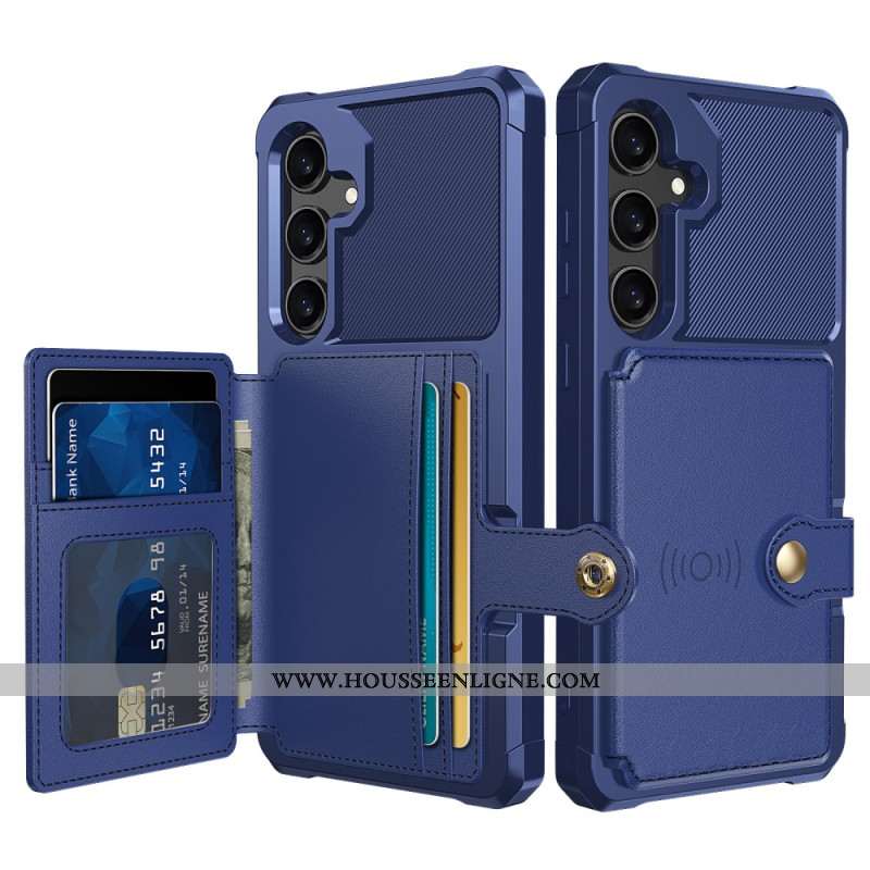 Coque Samsung Galaxy S24 Plus 5G Magnétique avec Porte-Cartes