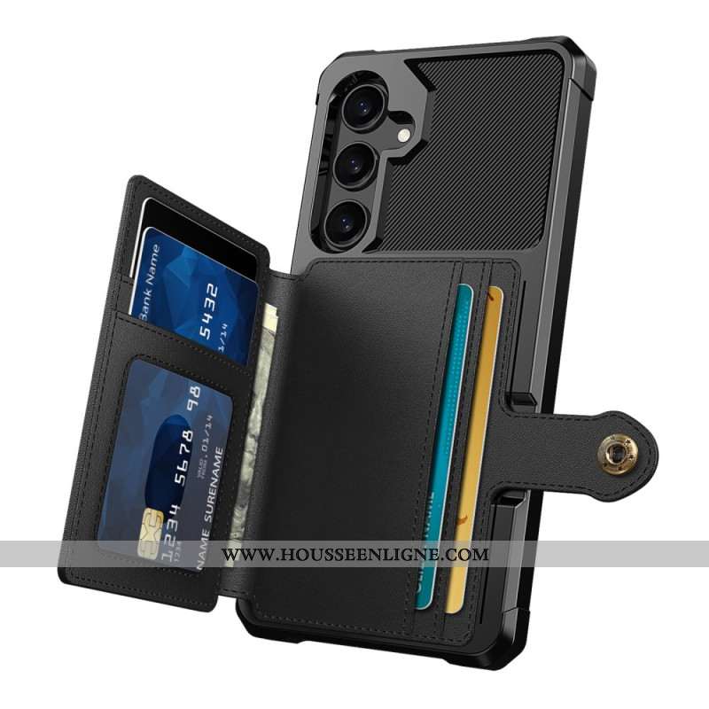 Coque Samsung Galaxy S24 Plus 5G Magnétique avec Porte-Cartes