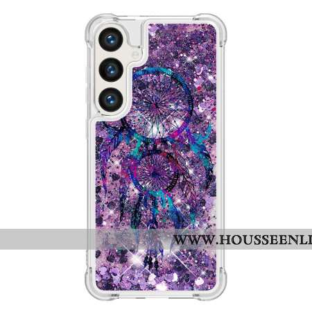 Coque Samsung Galaxy S24 Plus 5G Paillettes Liquides Attrape Rêves