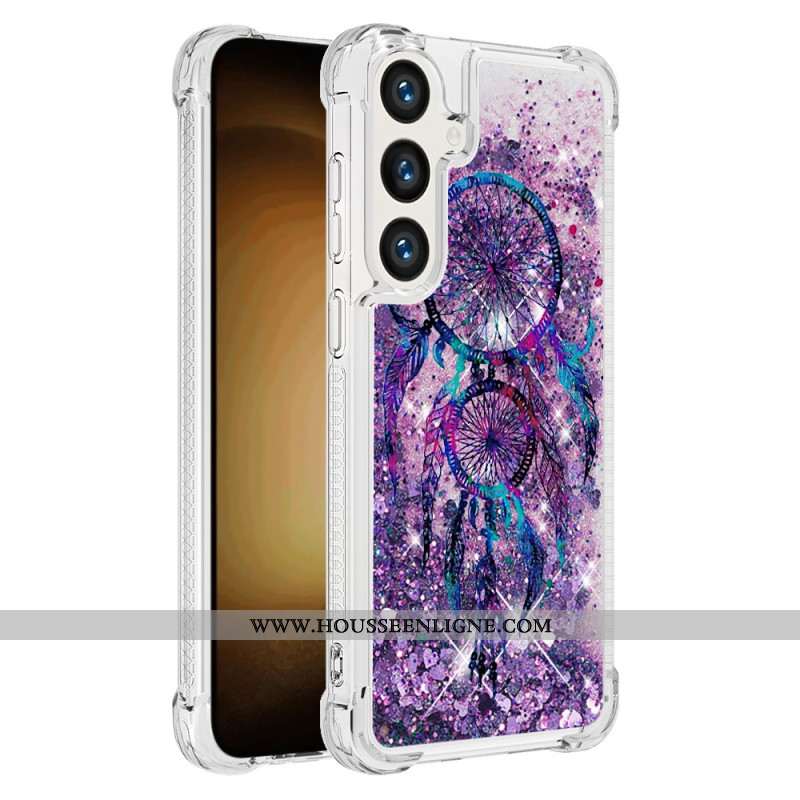 Coque Samsung Galaxy S24 Plus 5G Paillettes Liquides Attrape Rêves