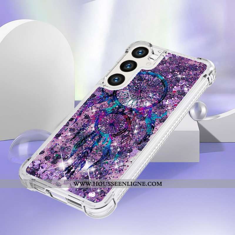 Coque Samsung Galaxy S24 Plus 5G Paillettes Liquides Attrape Rêves