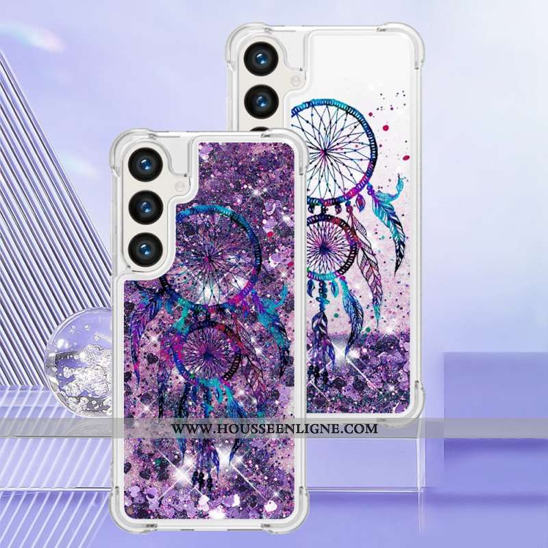 Coque Samsung Galaxy S24 Plus 5G Paillettes Liquides Attrape Rêves