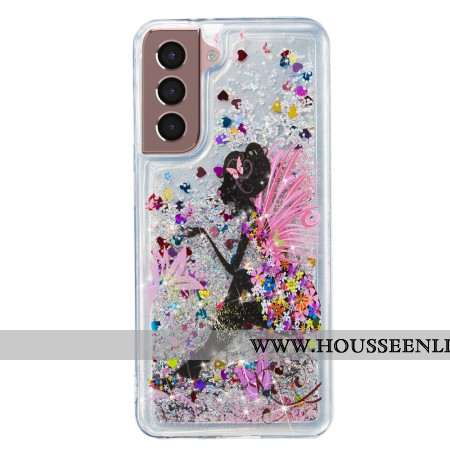 Coque Samsung Galaxy S24 Plus 5G Paillettes Liquides Jeune Fille