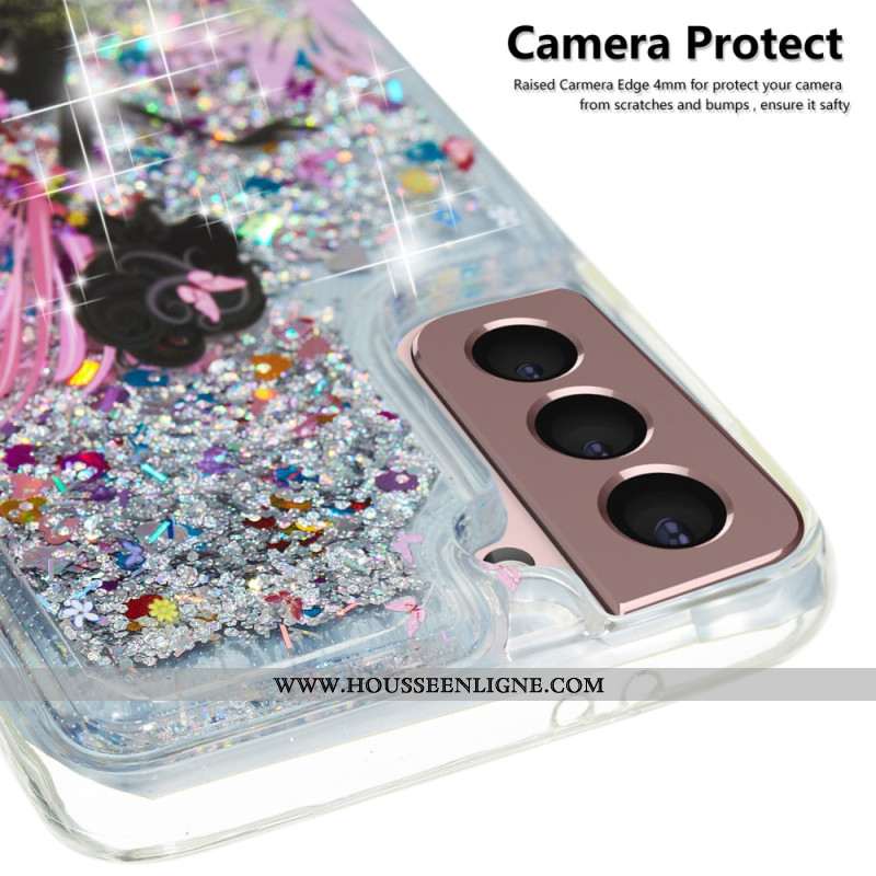 Coque Samsung Galaxy S24 Plus 5G Paillettes Liquides Jeune Fille