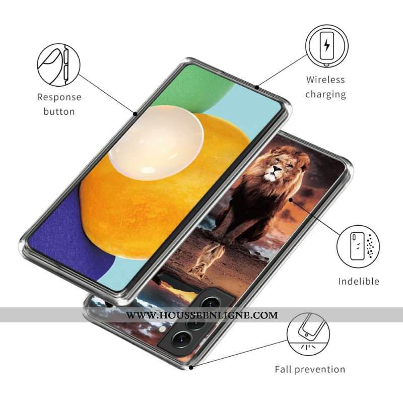 Coque Samsung Galaxy S24 Plus 5G Rêve de Lion