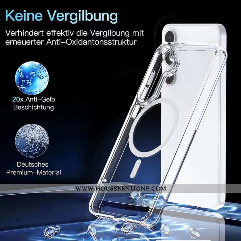 Coque Samsung Galaxy S24 Plus 5G Transparente Compatible avec MagSafe