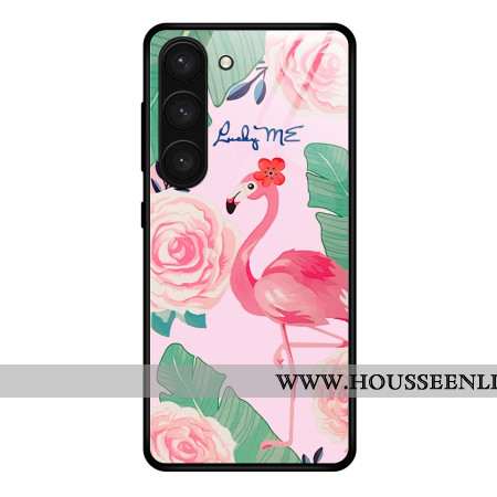 Coque Samsung Galaxy S24 Plus 5G Verre Trempé Flamant Rose