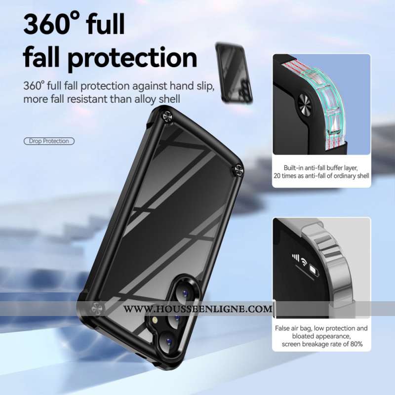 Coque Samsung Galaxy S24 Plus 5G avec Cadre de Lentille Anti-Chute