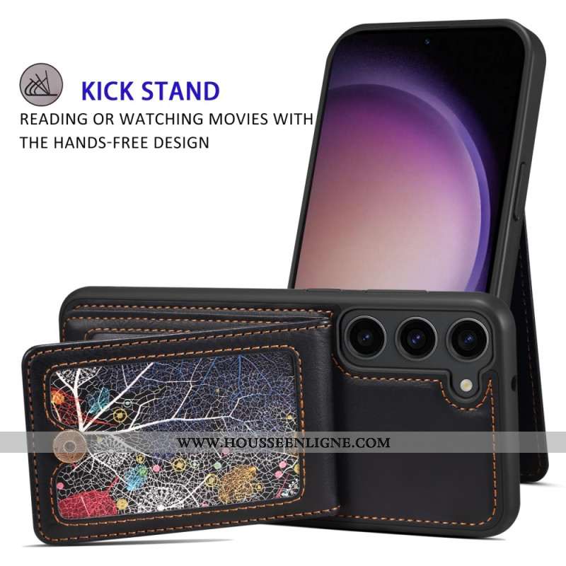 Coque Samsung Galaxy S24 Plus 5G avec Porte-Cartes et Bandoulière