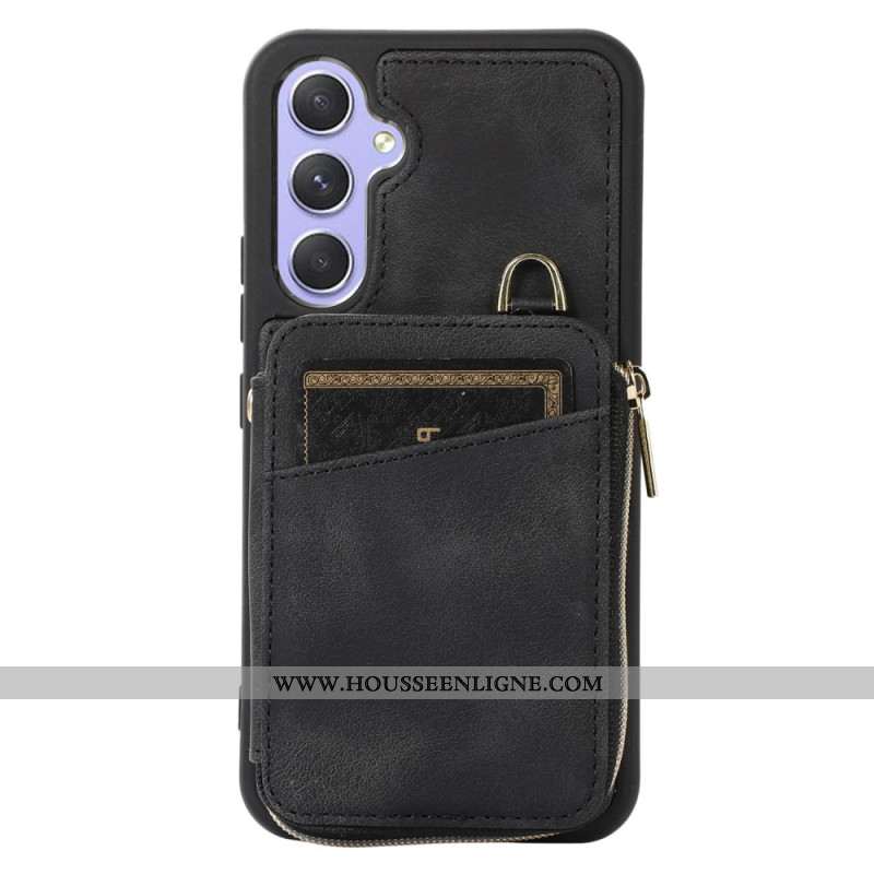 Coque Samsung Galaxy S24 Plus 5G avec Portefeuille, Lanière et Bandoulière