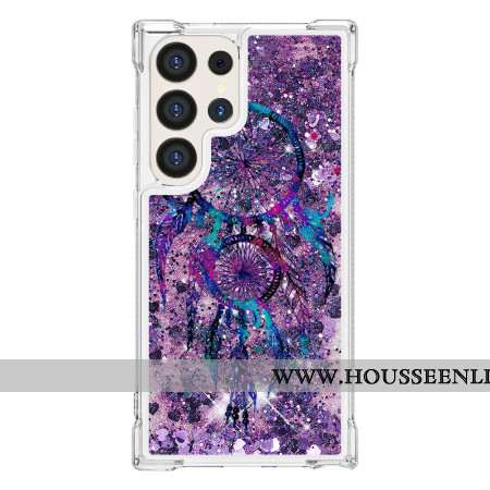 Coque Samsung Galaxy S24 Ultra 5G Paillettes Attrape Rêves