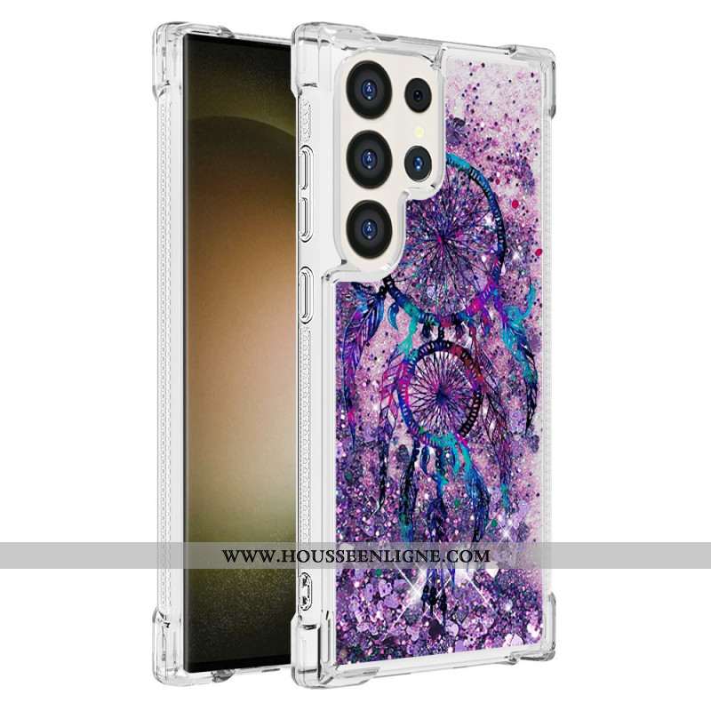 Coque Samsung Galaxy S24 Ultra 5G Paillettes Attrape Rêves