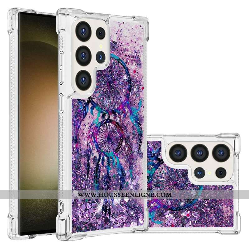 Coque Samsung Galaxy S24 Ultra 5G Paillettes Attrape Rêves