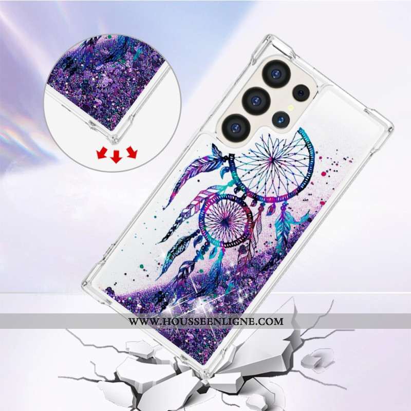 Coque Samsung Galaxy S24 Ultra 5G Paillettes Attrape Rêves