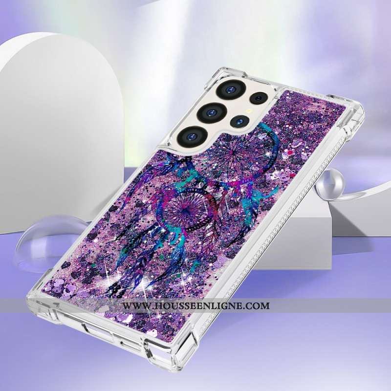 Coque Samsung Galaxy S24 Ultra 5G Paillettes Attrape Rêves