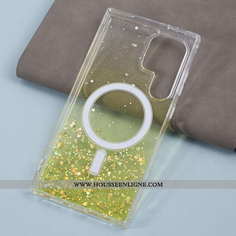 Coque Samsung Galaxy S24 Ultra 5G Paillettes Compatibles MagSafe