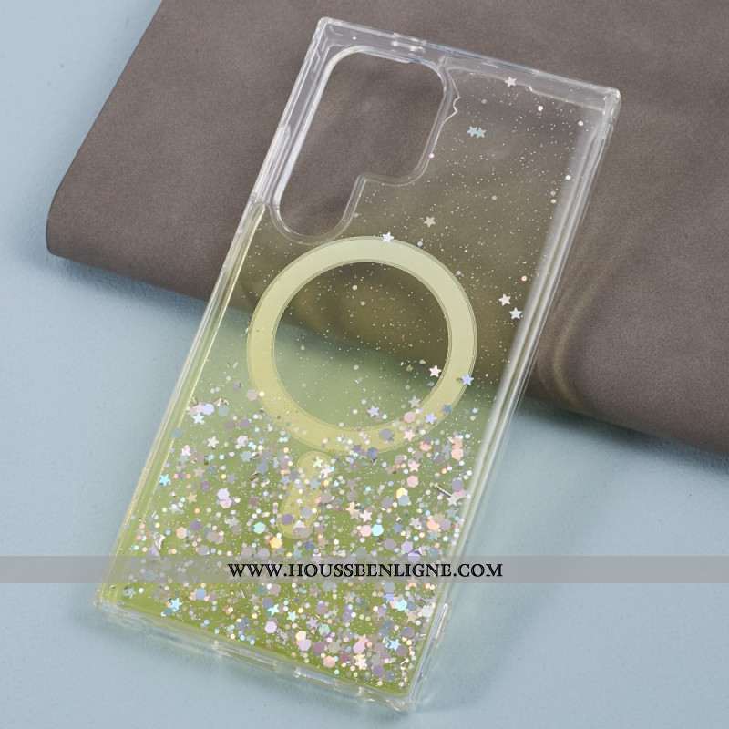 Coque Samsung Galaxy S24 Ultra 5G Paillettes Compatibles MagSafe