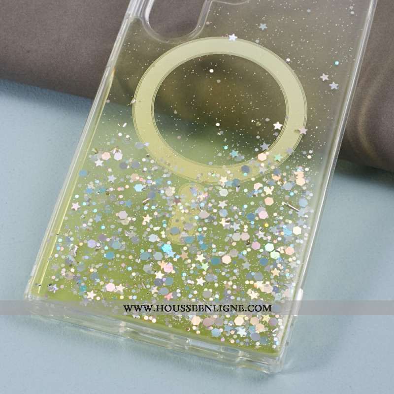 Coque Samsung Galaxy S24 Ultra 5G Paillettes Compatibles MagSafe