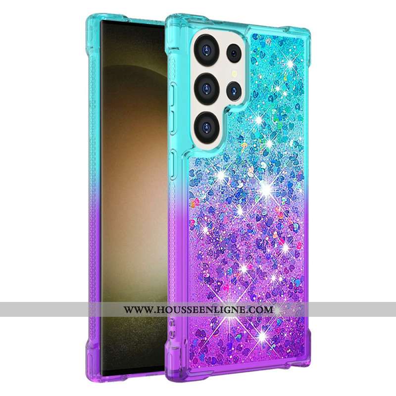 Coque Samsung Galaxy S24 Ultra 5G Paillettes Liquides