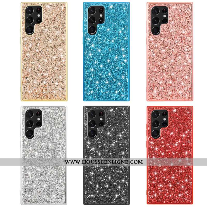 Coque Samsung Galaxy S24 Ultra 5G Paillettes Éclatantes