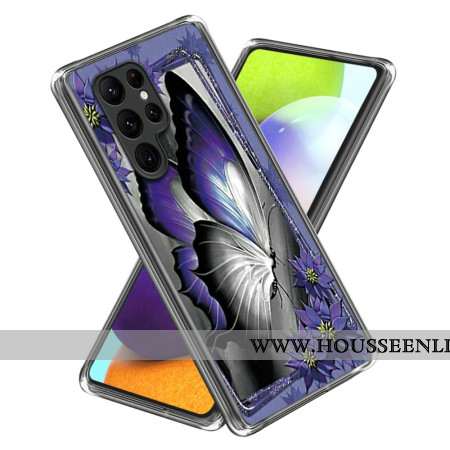 Coque Samsung Galaxy S24 Ultra 5G Papillon Violet