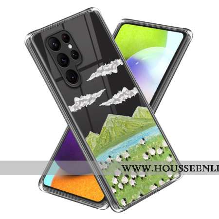 Coque Samsung Galaxy S24 Ultra 5G Peinture Agneaux