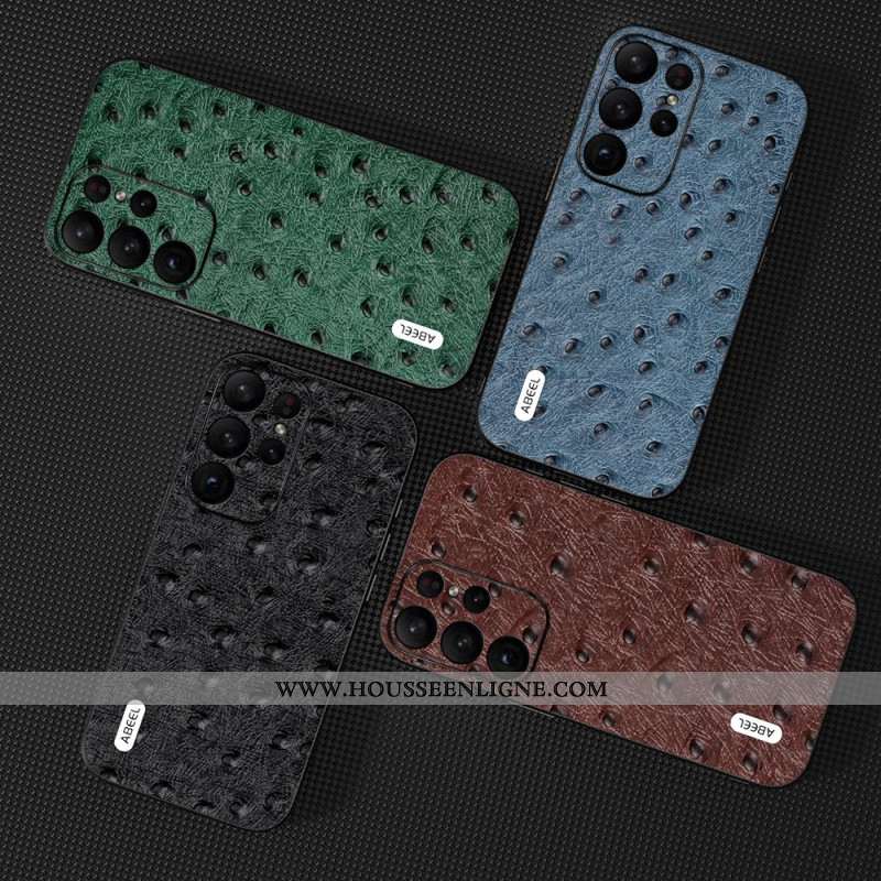 Coque Samsung Galaxy S24 Ultra 5G Texture Autruche ABEEL