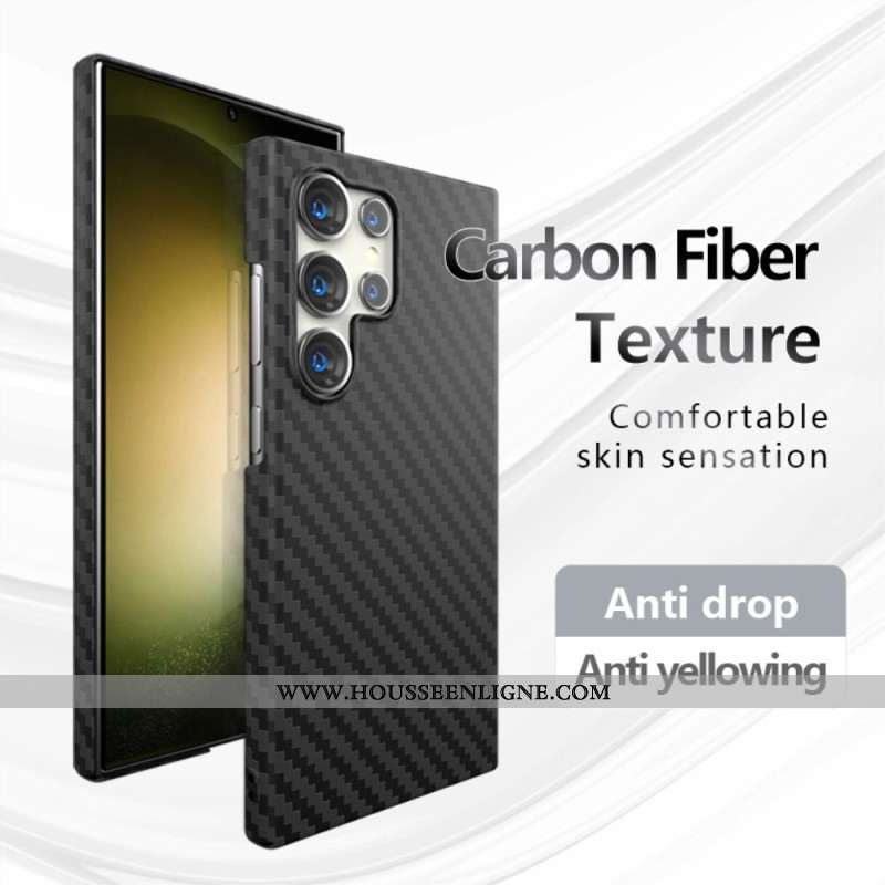 Coque Samsung Galaxy S24 Ultra 5G Texture Fibre de Carbone