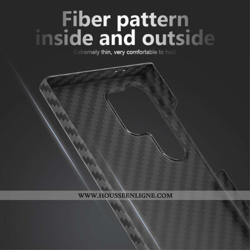 Coque Samsung Galaxy S24 Ultra 5G Texture Fibre de Carbone