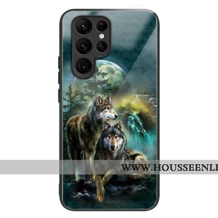 Coque Samsung Galaxy S24 Ultra 5G Verre Trempé Loups