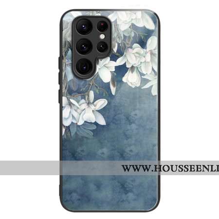 Coque Samsung Galaxy S24 Ultra 5G Verre Trempés Magnolias