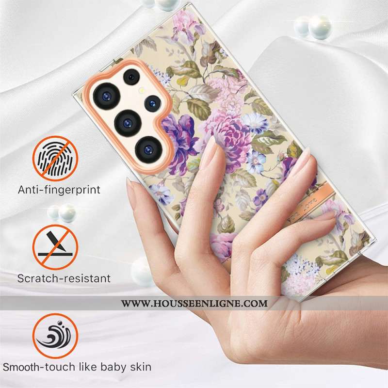 Coque Samsung Galaxy S24 Ultra 5G avec Motif Floral