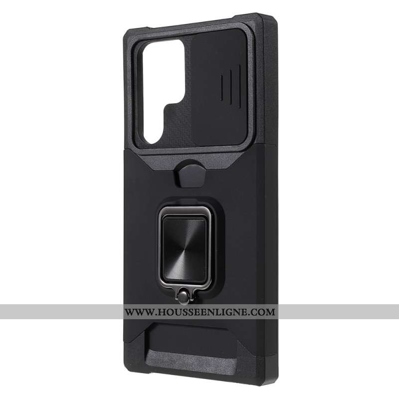 Coque Samsung Galaxy S24 Ultra 5G avec Support et Porte-Carte