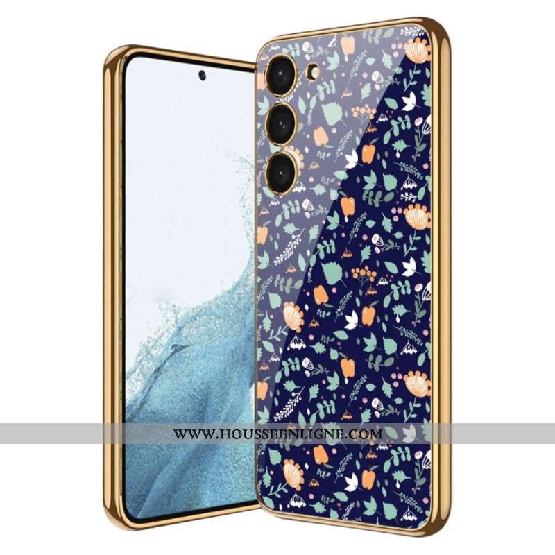 Coque Samsung Galaxy S24+ avec Motif Floral GKK