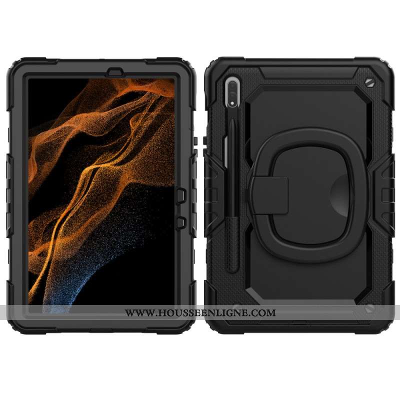 Coque Samsung Galaxy Tab S8 / S7 Support Rotatif et Bandoulière